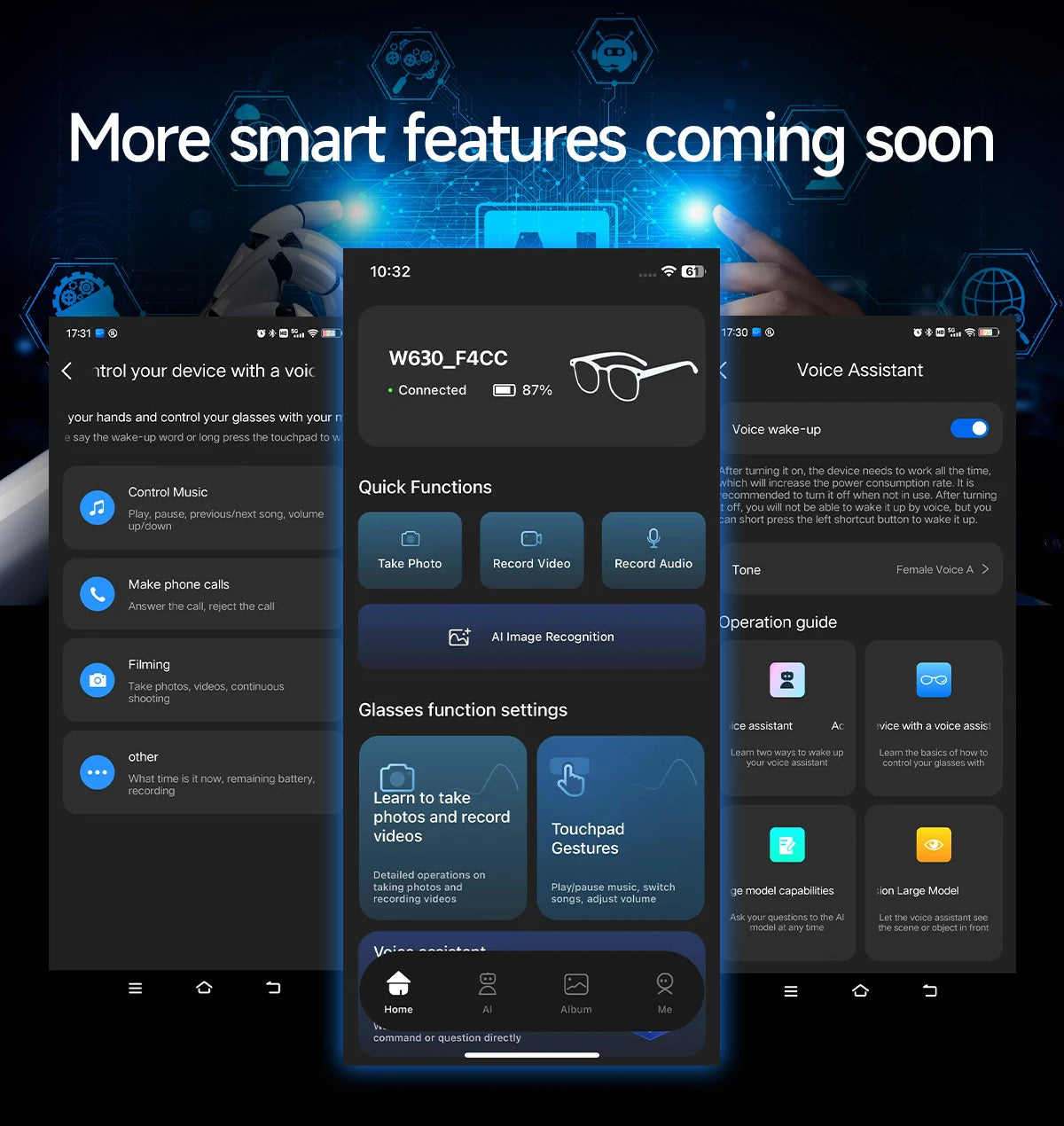 2025 New Intelligent AI Glasses 800W Pixel Camera HD 4K Video Recording AI Translation Music Control Intelligent Wearable Device