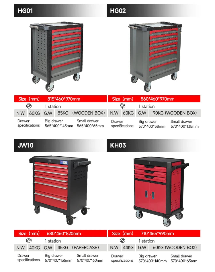 Storage Cabinet Toolbox Drawers Cart Tools Trolley Rolling Tool Cart For Mechanic