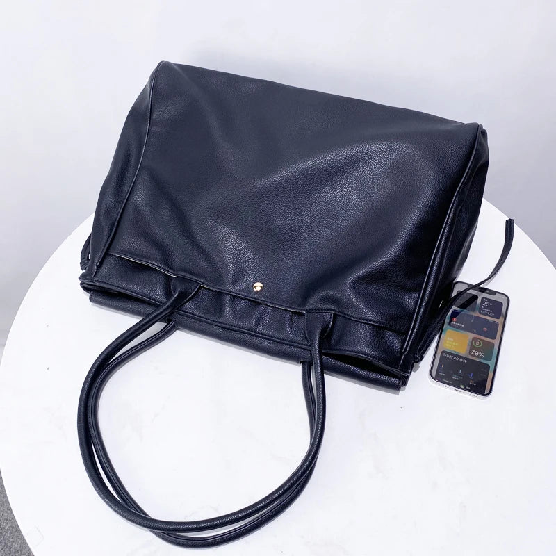 Briefcase Tote Bags For Women Luxury Designer Handbag And Purses 2025 New In PU Grain Multi-compartment Design Underarm Shoulder