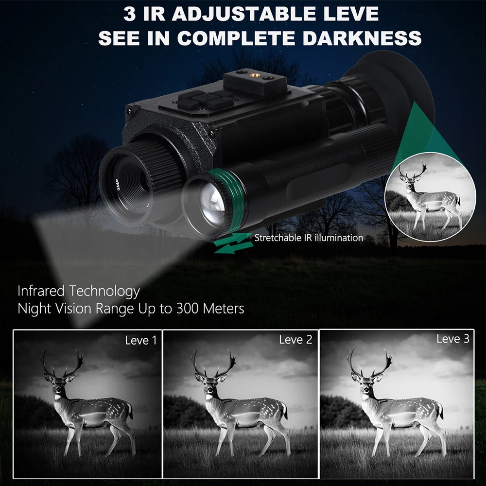 NVG Night Vision Goggle Multi-purpose IR Device for Outdoor Hiking Hunting Fishing Rescue Photo Video Camera With Helmet Adapter