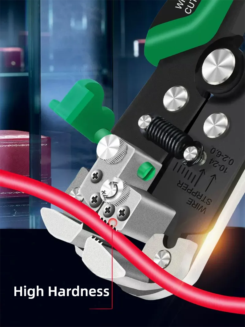 LAOA  Automatic Wire Stripper with Built-in Springs New Type Electrician Cable Cutting Tool Crimping  For Electrician Crimpping