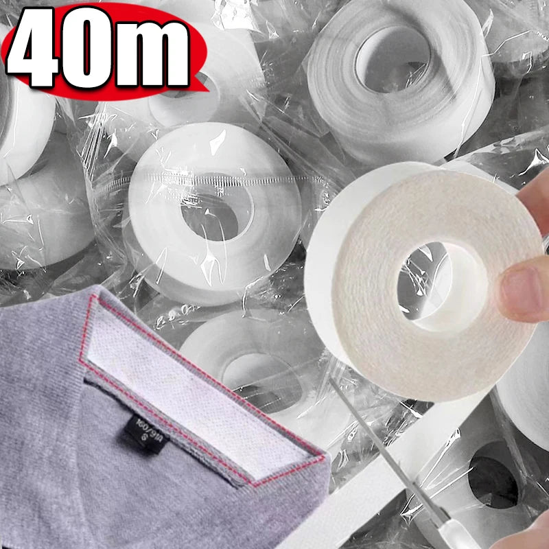 8-40m Collar Sweat Absorbing Pad Disposable Self-Adhesive Breathable Sweat Pads White T-shirt Neck Collar Hat Absorbent Sticker