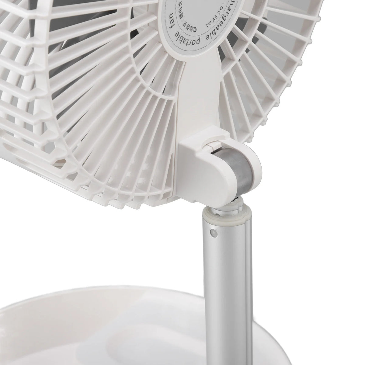 Folding Telescopic Fan 4 Speed USB Charging Remote Control Portable Desktop Floor Fan with Light for Home Travel