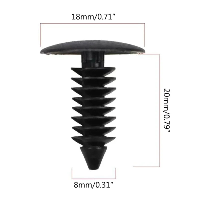 100-300pcs Car Interior Roof Fixing Buckles Barbed Wire Clip Auto Fastener Plastic Rivets Retainer Buckle Fender Push Pin Clips