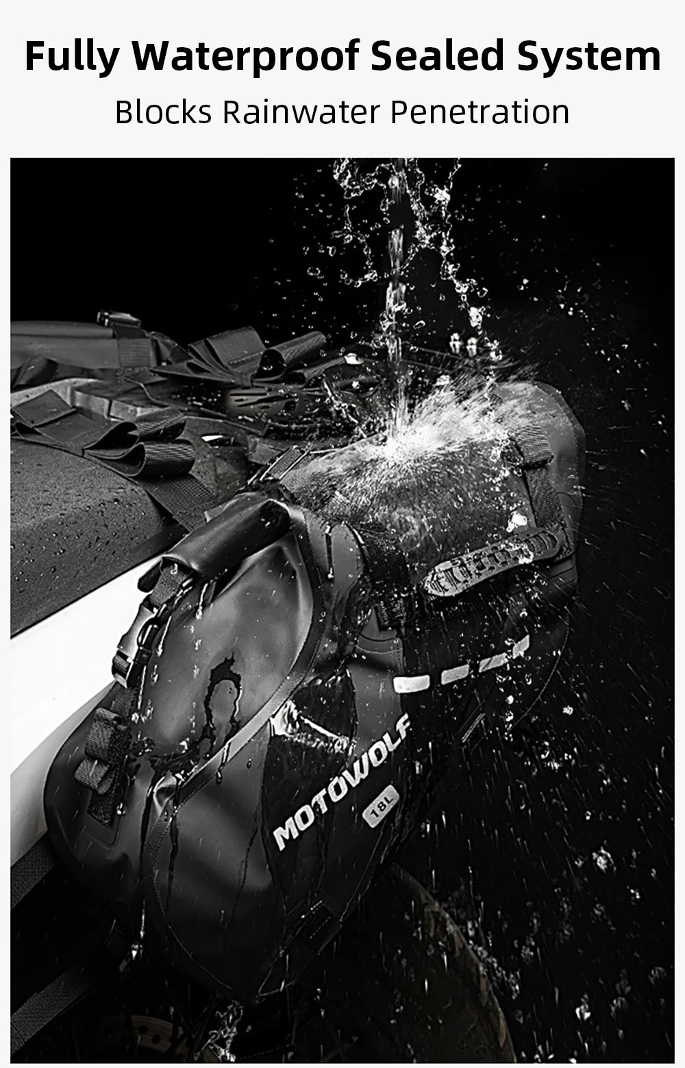 Waterproof Motorcycle Bag 18L 28L 48L Motorcycle Saddle Side Bag Large Capacity Universal Fit Motorcycle Pannier Bag