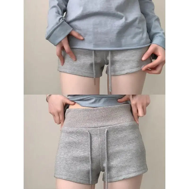 Nicemix Red Spicy Girl Casual Sports Shorts for Women Summer New Drawstring Yoga Wrap Hip Slimming High Waist Tight Shorts