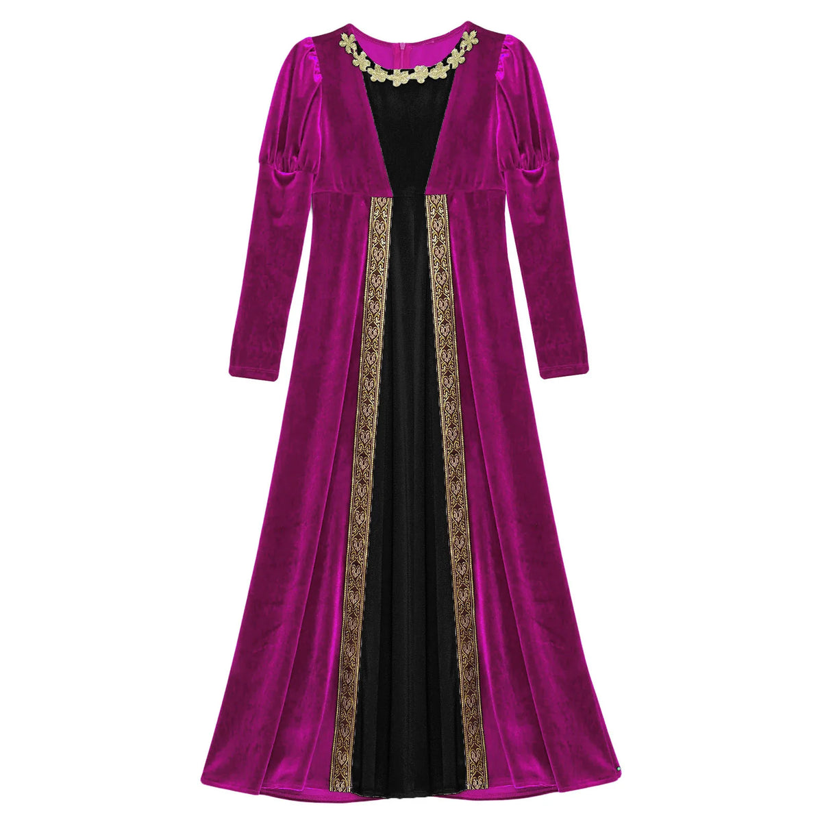 Children Girls Halloween Medieval Renaissance Vampire Cosplay Costume Ancient Roman Princess Dress Long Sleeve Retro Velvet Gown