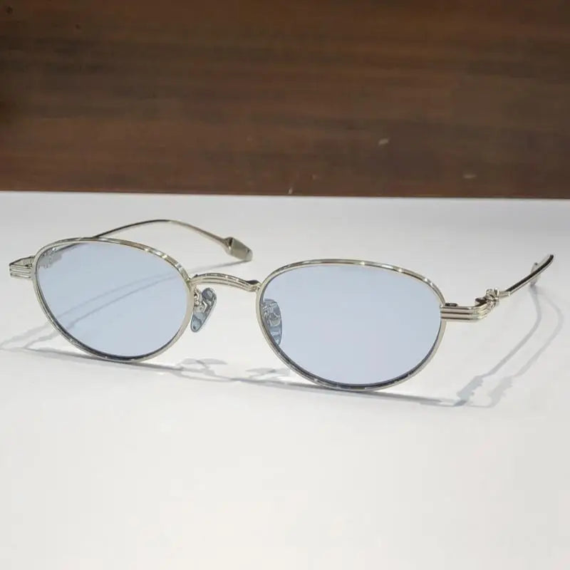 2025 Fashion Women Sunglasses Luxur Brand Designer Pure Titanium Oval Trend Personality Cateye Outdoor Sun Glasses UV400