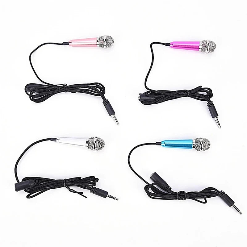 Wired 3.5mm Stereo Studio Microphone Earphone Ktv Karaoke Mini Microfon For Cell Smart Phone Laptops PC Computer Desktop Mikrof