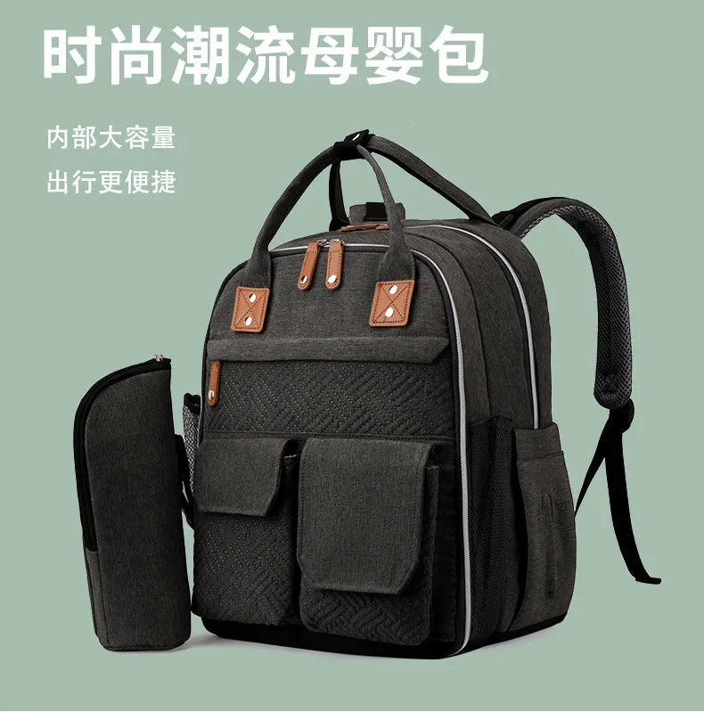 Diaper Bag Backpack for Stroller Waterproof Mummy Large Capacity Outdoor Travel Nappy Maternity Bag with Portable Changing Pad