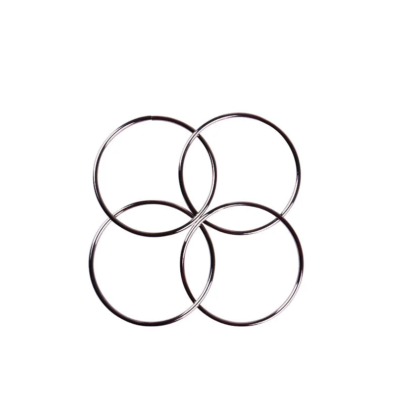 Deluxe 4.5" Linking Rings (Set of 4, Chrome) by J.C Magic Stage Magia Gimmick Props Mentalism Funny Magician Claasic Magie Toys