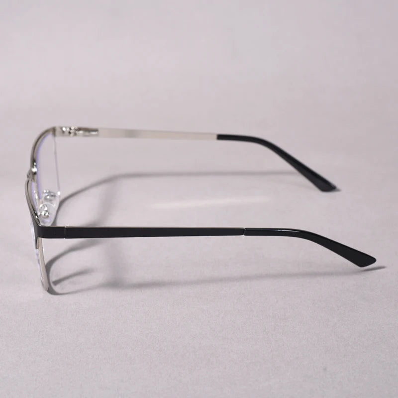 Black Double Color Frame Progressive Multifocal Reading Glasses Anti-blue Light Far Sight Glasses Men Big Full Frame Business Pr