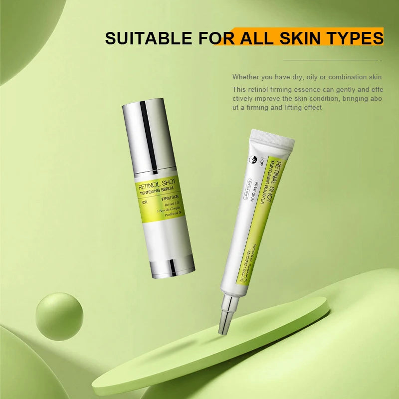 Korean Vita A Retinol Shot Tighten Booster Serum & Eye cream Lifting Anti-Aging Pore Shrink Dark Circles Repair Skin Care Set