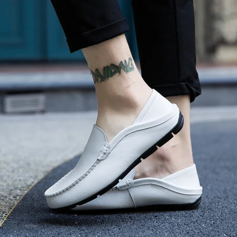 Men Shoes Casual Leather Mens Loafers Moccasins Designer Slip on Boat Shoes High Quality Chaussure Homme