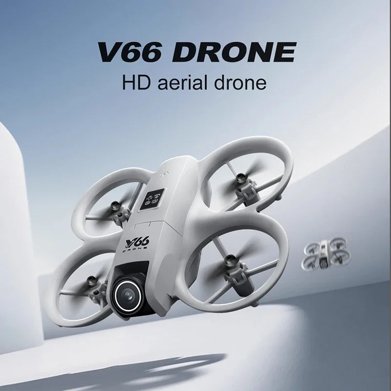 New V66 Mini RC Aerial Photography Drone Professional Wide Angle HD Camera Foldable Obstacle Avoidance Helicopter High Altitude