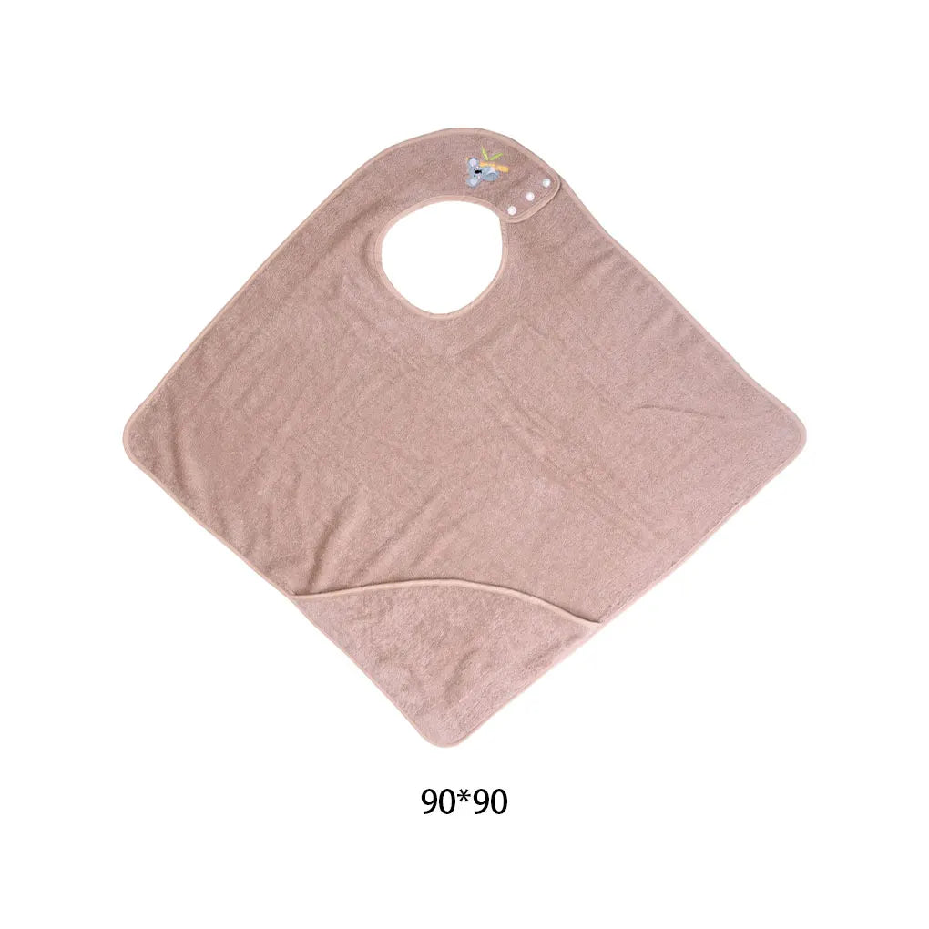 Soft And Absorbent Hooded Baby Towel Hands Free Combed Cotton Easy To Clean Combed Apron Towel Size