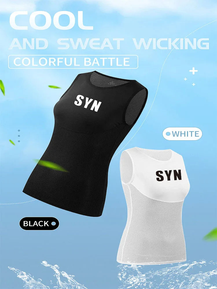 SYN Women's cycling vest summer quick drying clothes road bikes sleeveless cycling jerseys cycling underwear cycling base shirts