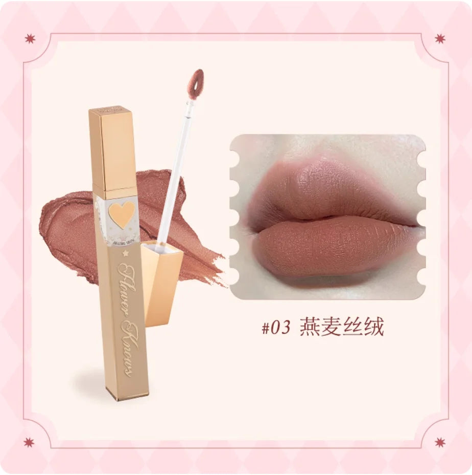 Flower Knows Lipstick And Lip Cream Moisturizing Non-sticky Glossy mirror surface Hydrating Long-lasting