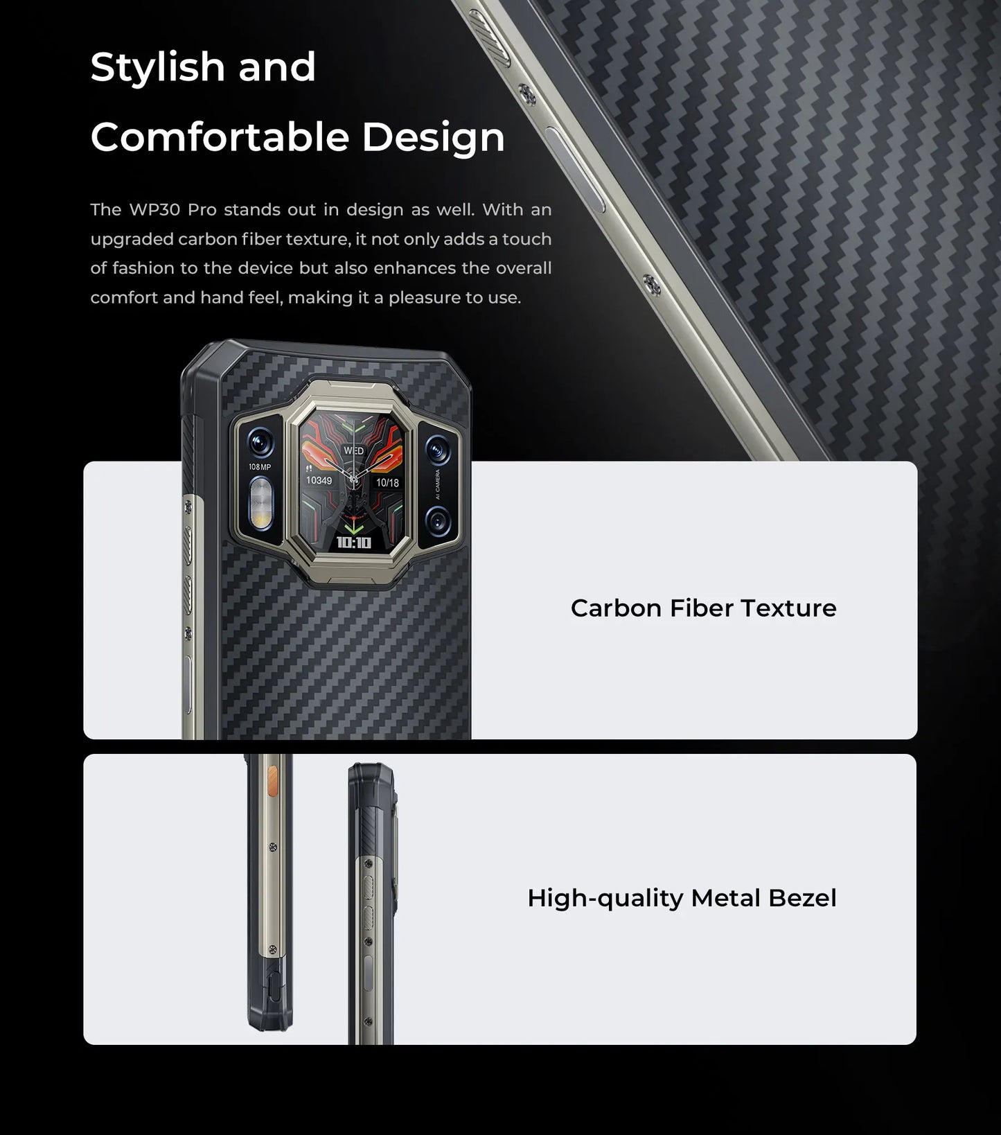 Oukitel WP30 Pro 120W 5G Rugged Smartphone android 13 12GB+512GB 11000 mAh 6.78" FHD+ Mobile Phone 108MP Cell Phone Global