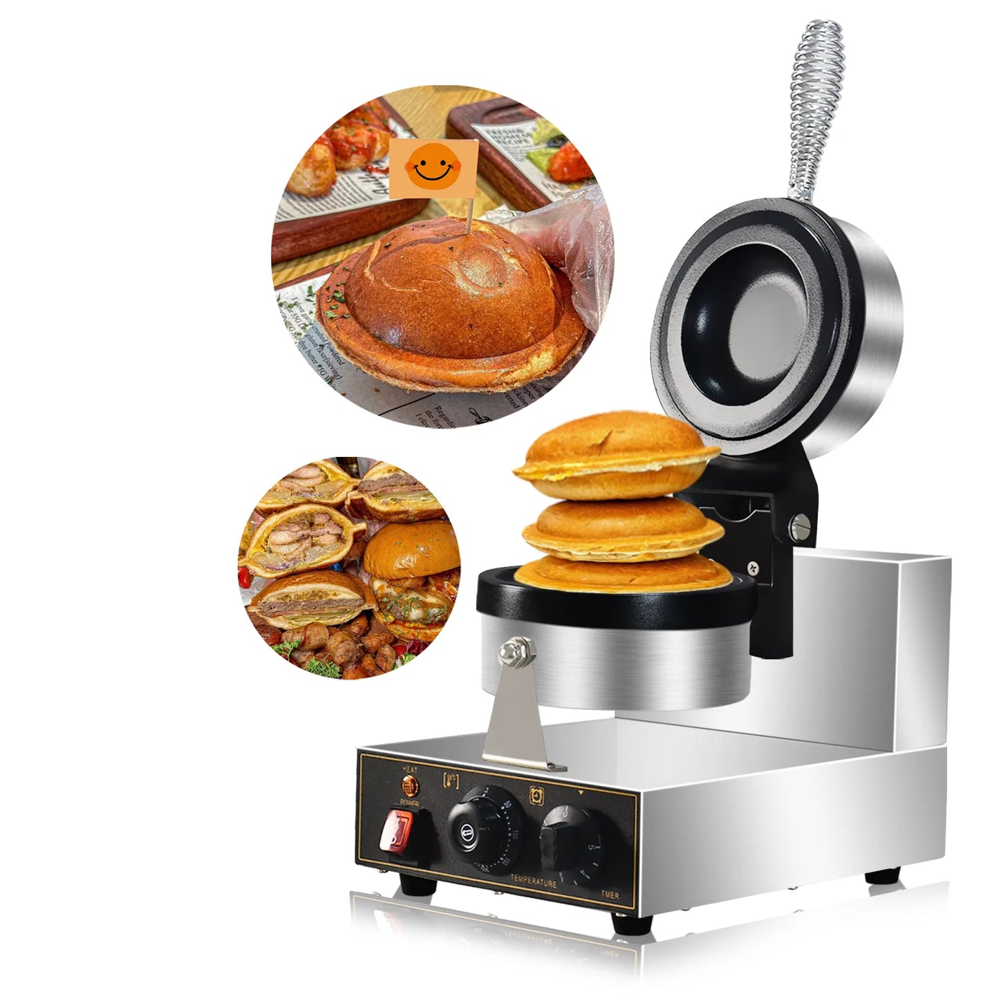 Commercial Ice cream Hamburger sandwich machine Non-stick Panini press waffle machine 110V 220V Gelato Panini Press machine