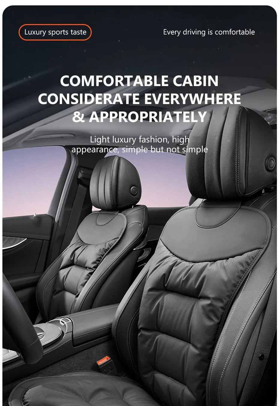 SEAMETAL Nappa Leather Car Seat Cover Universal Winter Seat Cover Soft Breathable Seat Cushion With Waist Pad Comfortable Mats
