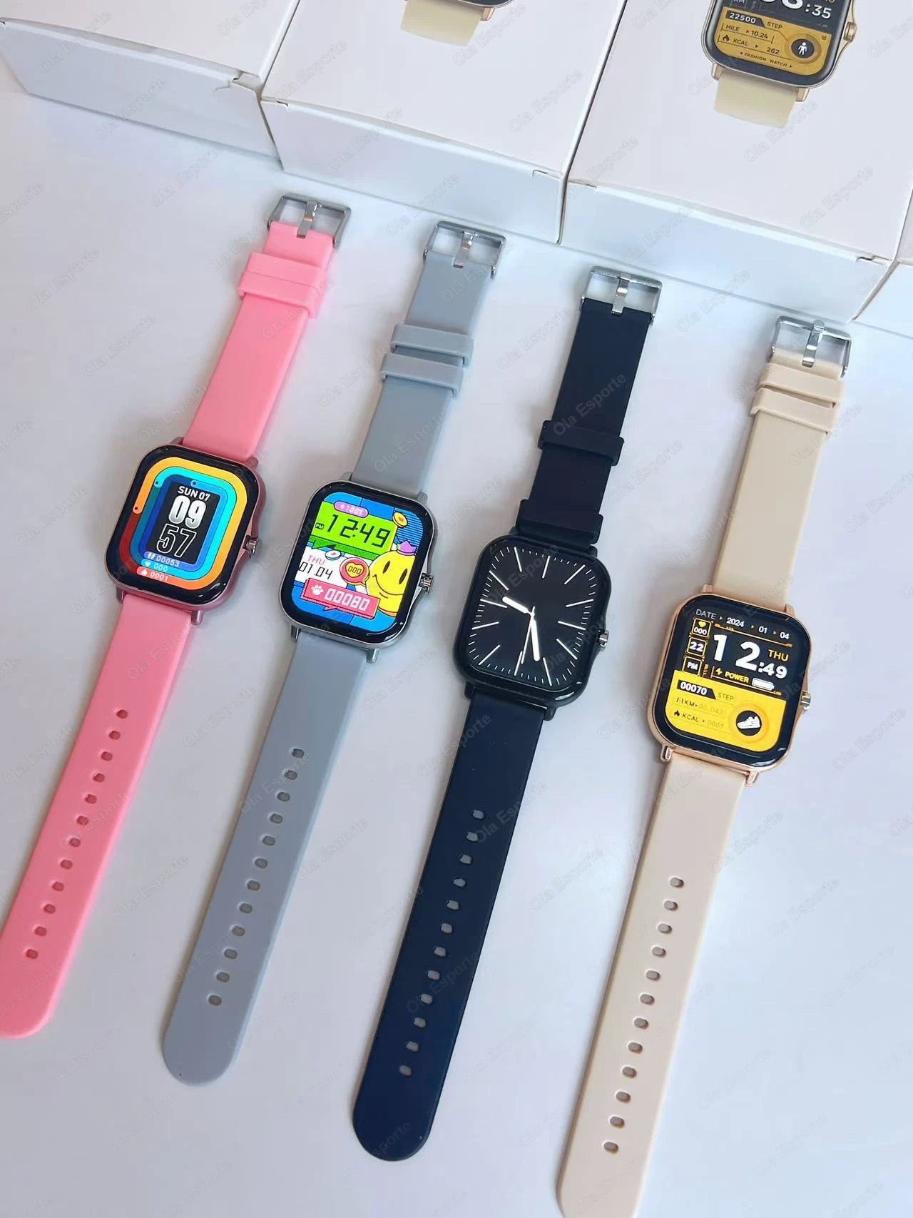 New Multi-sport Smart Watch Heart Rate Monitor Blood Oxygen Tracking BT Calls 240*280 Screen IP67 Waterproof Android iOS Watches