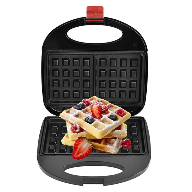 750W Nonstick Electric Waffle Maker Cooking Kitchen Appliances Non-stick Iron Pan Breakfast Waffles Machine Sandwich Maker Press