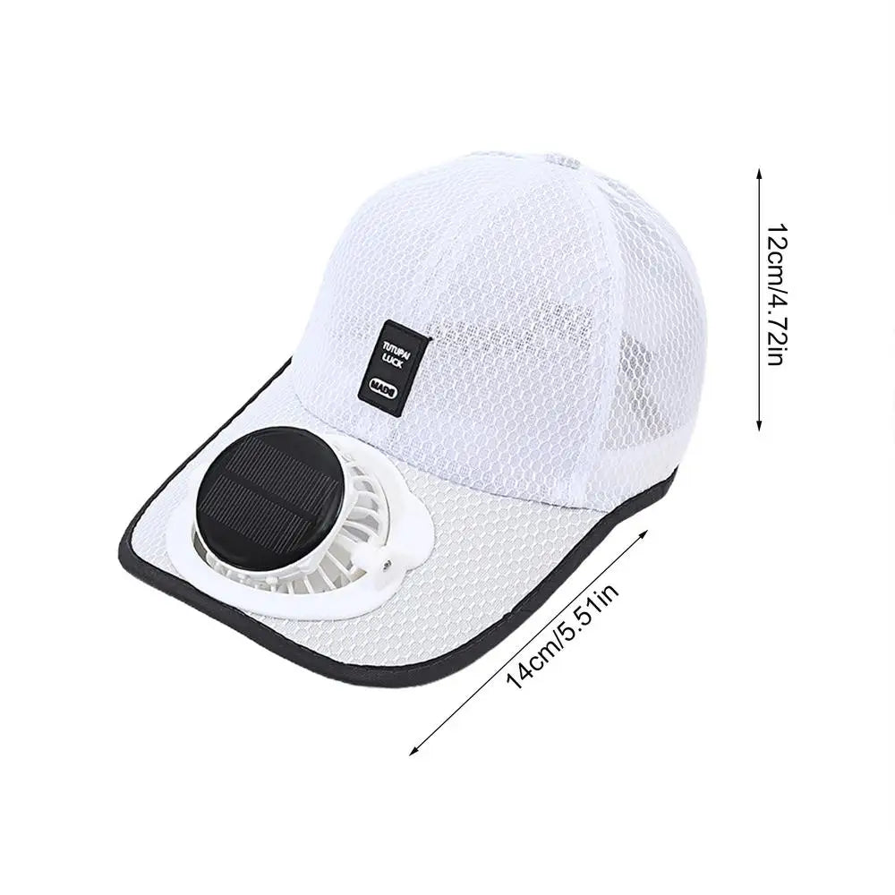 Hat With Solar Powered Fan Baseball Hat Sun Hat Breathable Beach Hat With Cooling Fan UV Protection Solar Powered Fan Hat