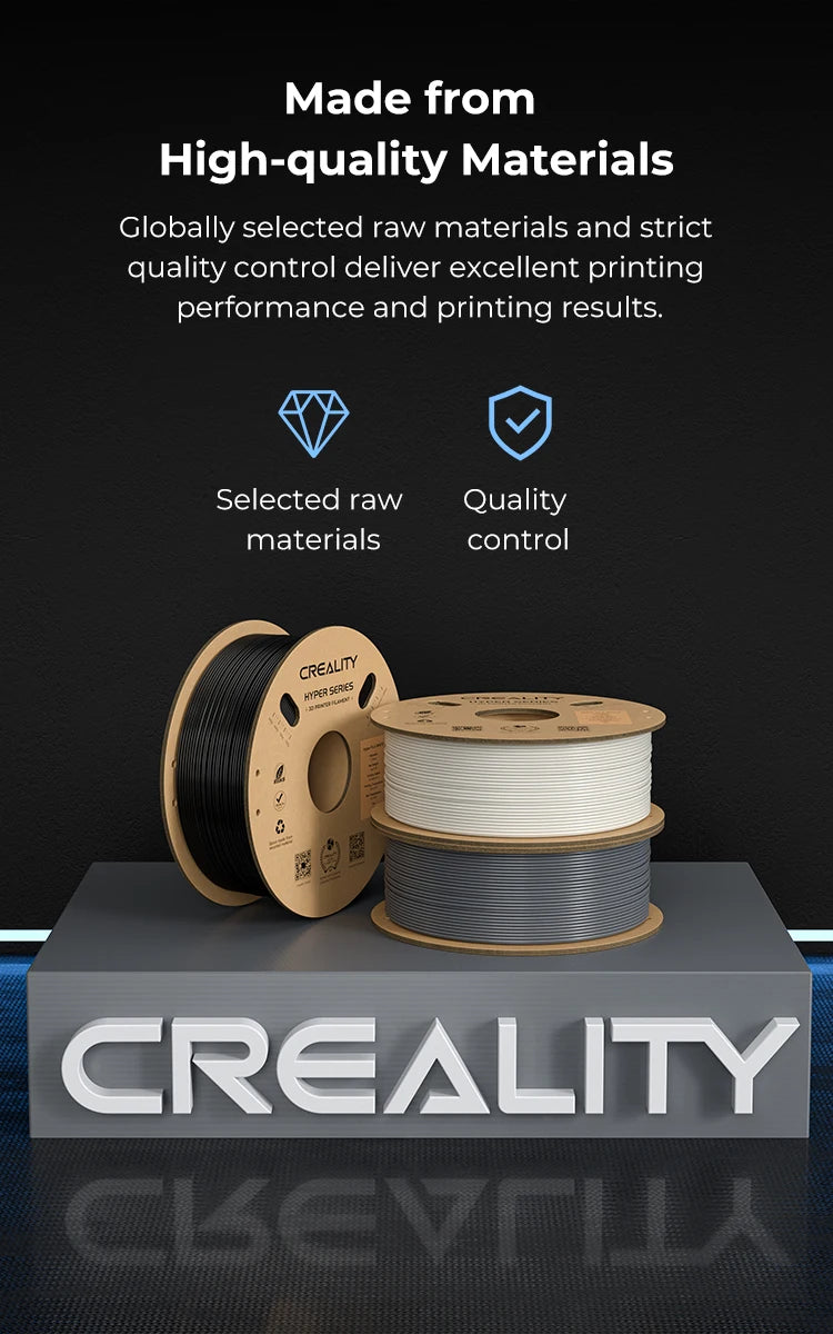 Creality Hyper ABS Filament 1.75mm for High-Speed Printing Convenient Open Printing, 1kg(2.2lbs) Spool Fit Most 3Dz Printer