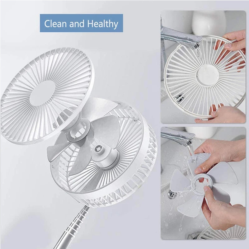 Retractable Fan USB Charging Telescopic Foldable Portable Mini Electric Fan Dormitory Outdoor Cooling Appliances Adjustable Fans