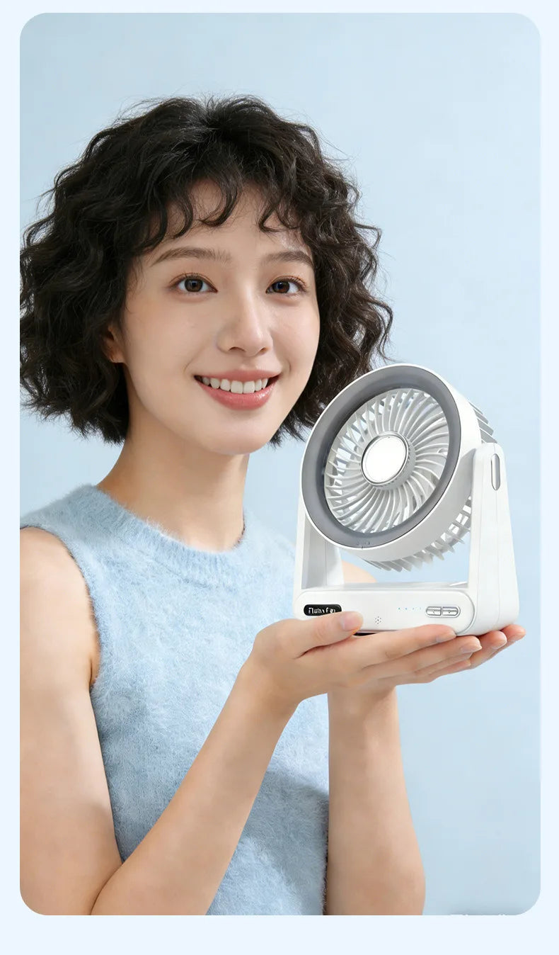 Desk Fan with Smart Voice Control Timer Wall Mountable Mini Portable USB Circulator Fan for Home Office