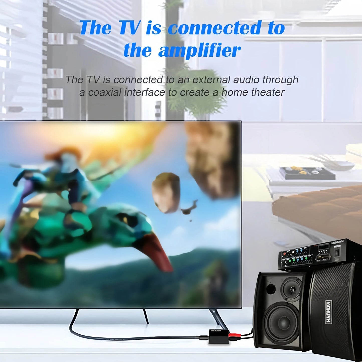 NEW Digital To Analog Audio Converter Support Bluetooth  Suitable For TV Audio Digital Coaxial Fiber Optic Analog Output Conver