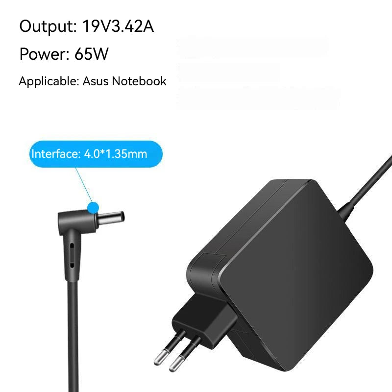 19V 3.42A 65W 4.0*1.35MM Laptop Ac Adapter Charger For Asus X453M F756U X556U F302L Q324U R558UJ R557U A556UF X503S Q504U K540LA