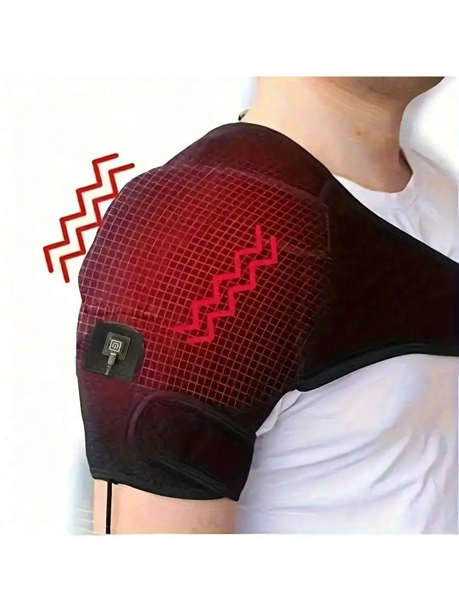 2026 USBElectric Heating Shoulder Massage Heated Back Shoulder Brace Adjustable Heating Shoulder Massage Arm Muscle Relaxation