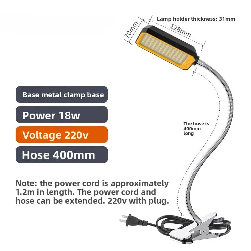 18W/25W LED Machine Tool Work Light With Strong Magnetic Extended 50-80cm flexiable Hose 24V/220V Lathe Punch MachineTable Lamp
