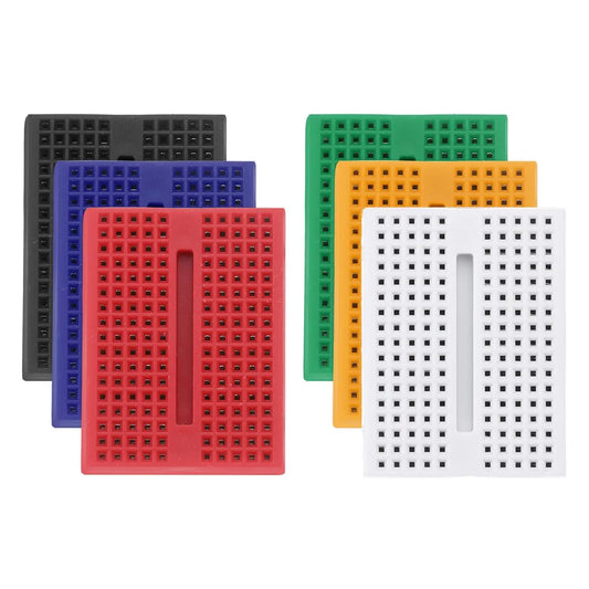 6pcs Solderless Breadboard Small Breadboard 170 Tie Points Prototype PCB Bread Board Electronics Self Adhesive Plates