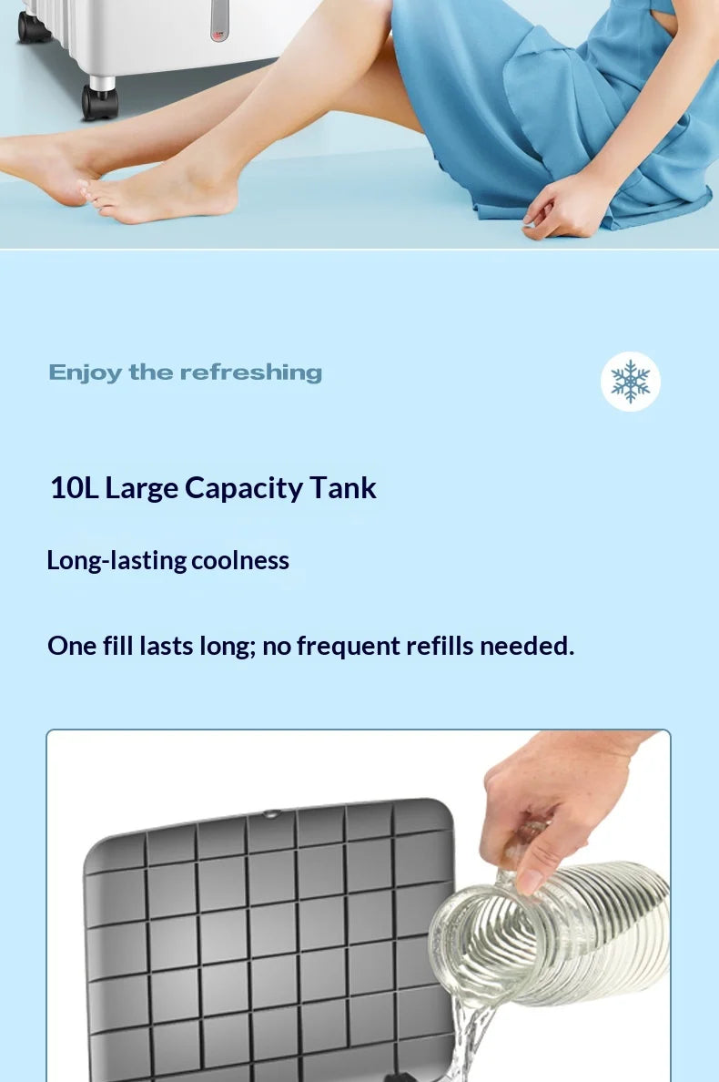 Remote Control Air Cooler Portable Water Cooling Fan Mini Mobile Air Conditioner Household Refrigeration Fan EU US UK Plug