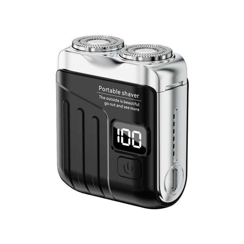 Mini Electric Shaver Dual Blade Shaver Men Facial Beard Trimmer Rechargeable Portable Wet Dry Electric Razor