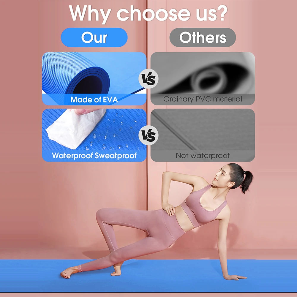 4mm Yoga Mat Anti-skid Sports Fitness Mat Thick EVA Comfort Foam Yoga Mat For Exercise Yoga and Pilates Gymnastics Mat