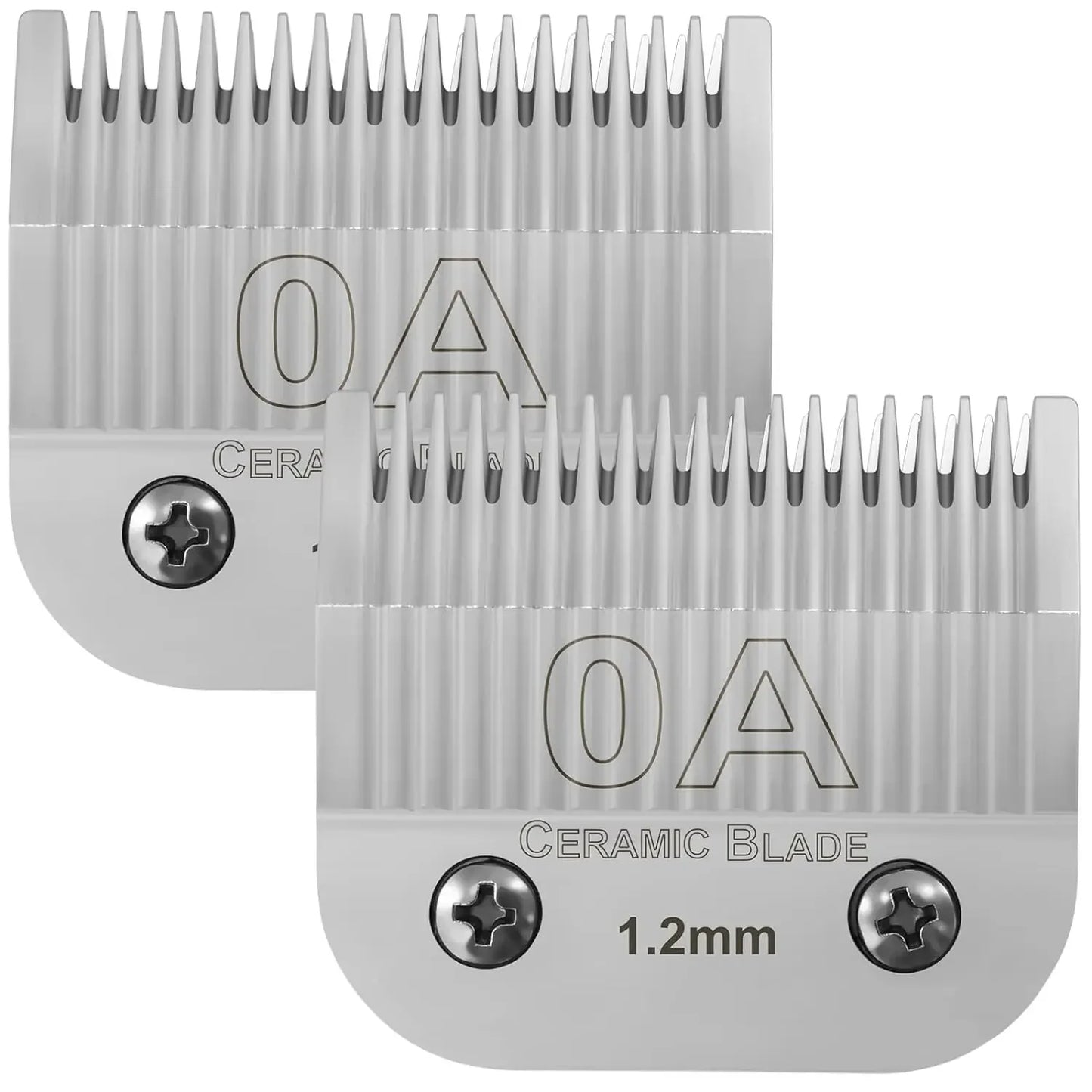 2PC Detachable Pet Clipper Replacement Ceramic Blades Compatible with many Andis /Oster A5/Wahl KM Series Dog Clipper Trimmer
