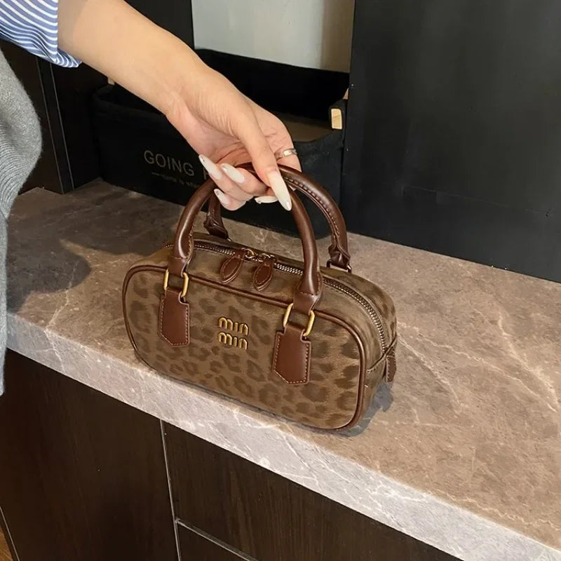 Women's Square Leather Satchel Handbag | Tote Shoulder Crossbody Purse & Diaper Bag