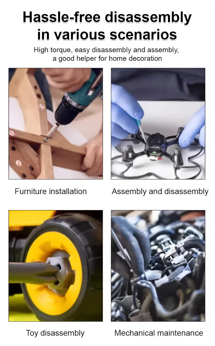 Impact Cross Bit Strong Magnetic Non-slip Hand Drill Screwdriver Tungsten Steel Super Hard Electric Screwdriver Head Set