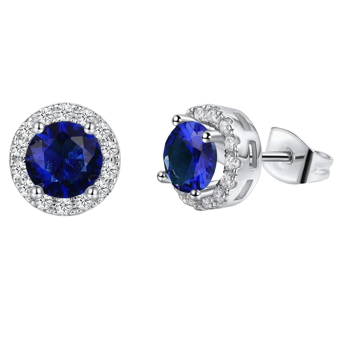 MS Luxury Jewelry 925 Sterling Silver Stud Earrings For Women Gemstones 7A Cubic Zirconia Ear Pin Earrings Stud Fine Jewelry