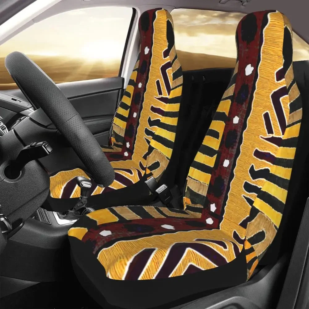 Antique African Textile Print Universal Car Seat Cover Protector Interior Accessories Women Seat Cushion/Cover Seat Protector