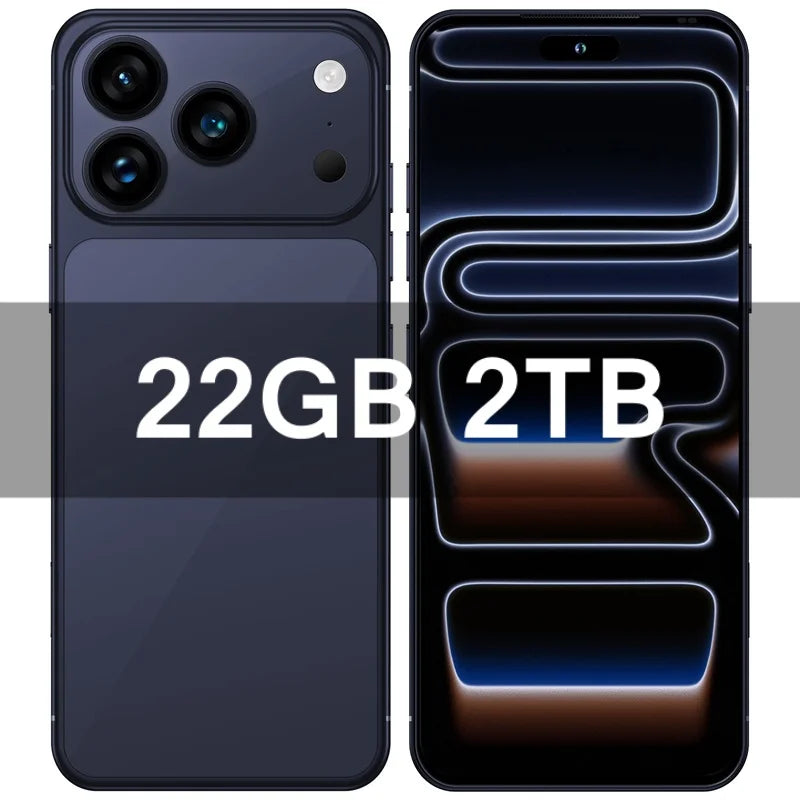 HOT i17 Pro Max Original 2026 7.0HD Global Edition Android 15 Smart Facial Function Dual Card 8000mAh Battery Recognition GG2