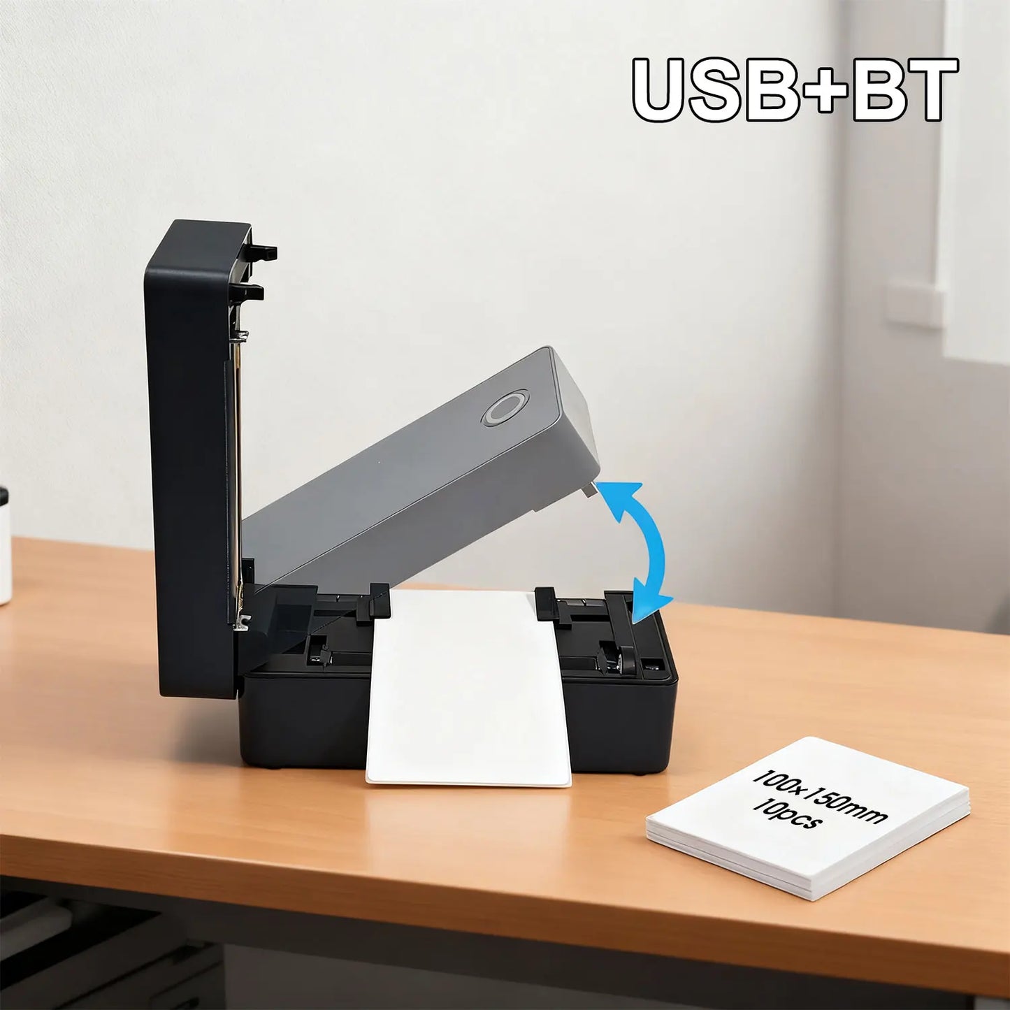 Bluetooth Thermal Label Printer, Portable Inkless 4x6 Inch Label Printer for Package Shipping