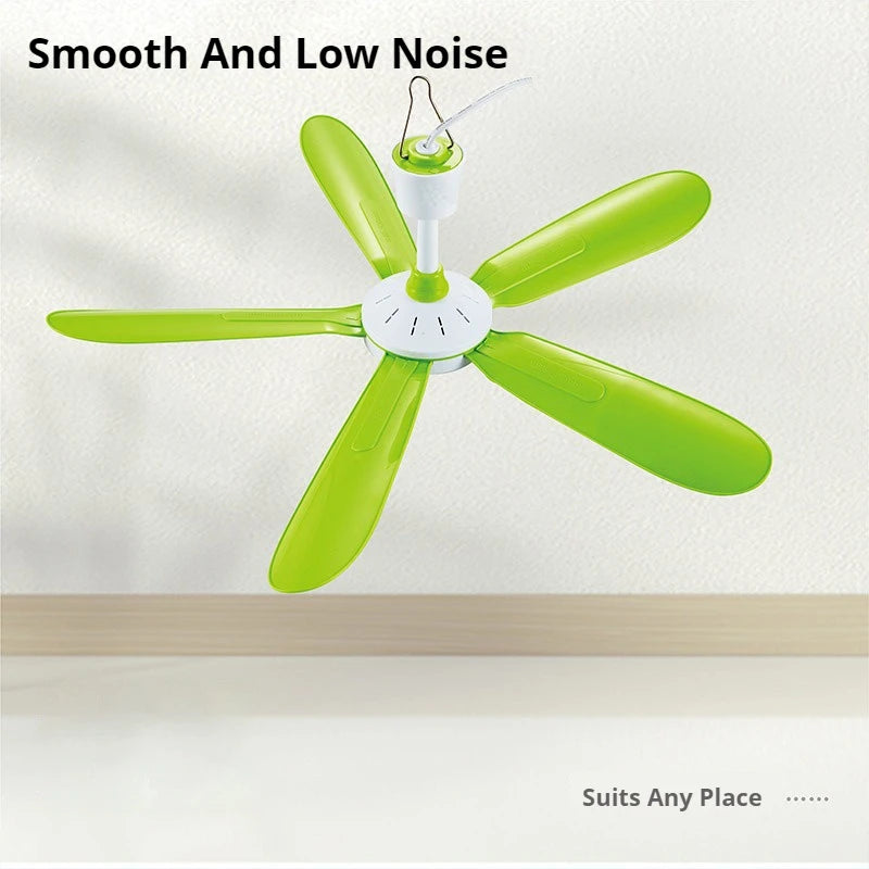 220V AU/EU/UK Silent 5 Leaves Ceiling Canopy fan with 1.8m switch Hanging Fan for Camping Bed Dormitory Tent  celling fan