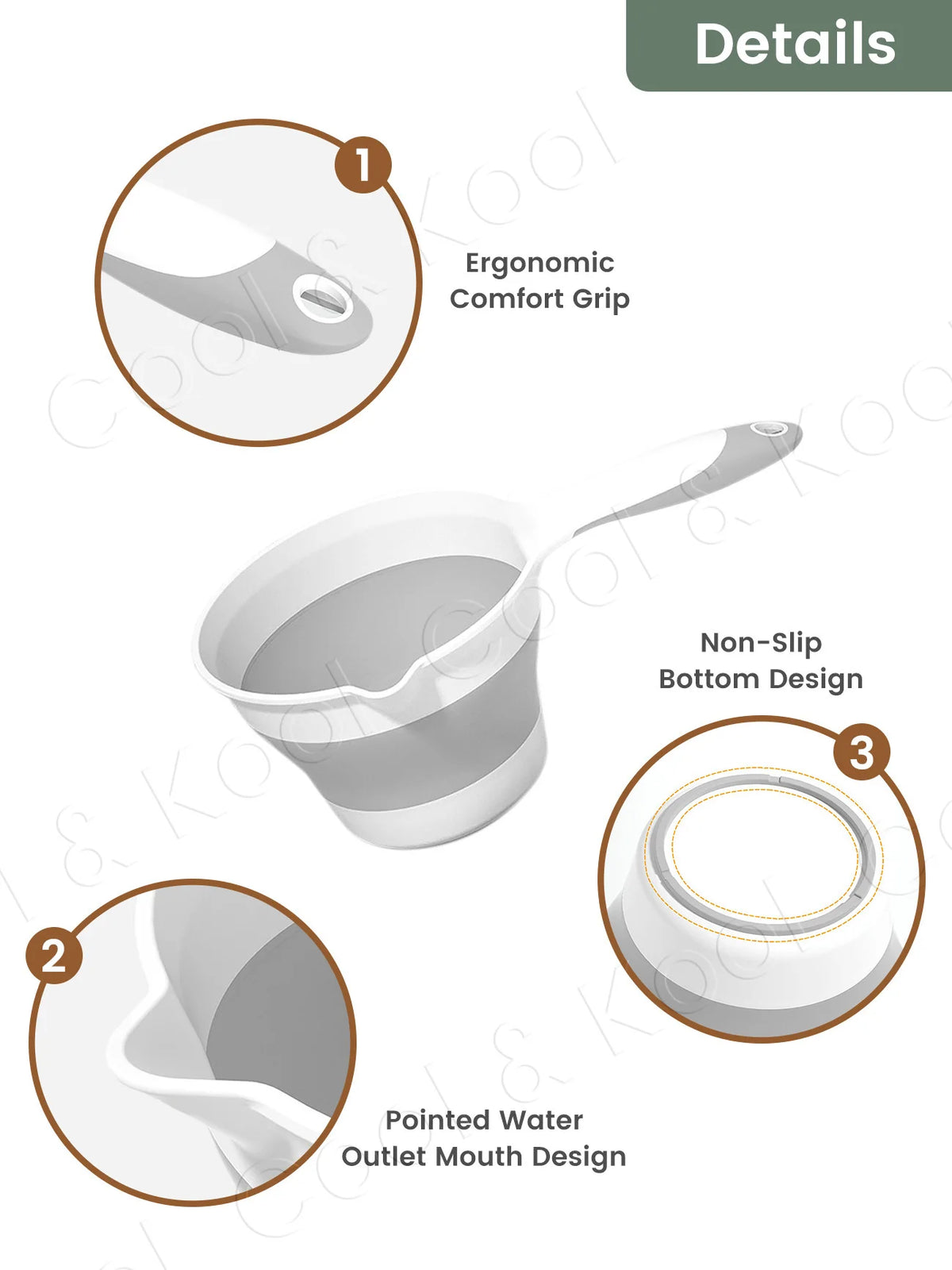 Baby Bath Rinsing Cup, Anti-Slip & Hangable Shampoo Helper for Mess-Free Hair Wash