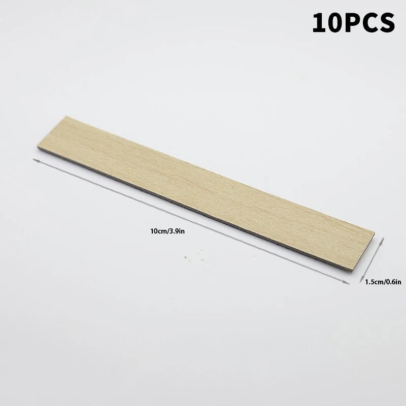 Mini Floor Boards for Dollhouses, Set of 10 Wooden Tiles for 1:12 Scale Doll House Furniture and Wall Decor