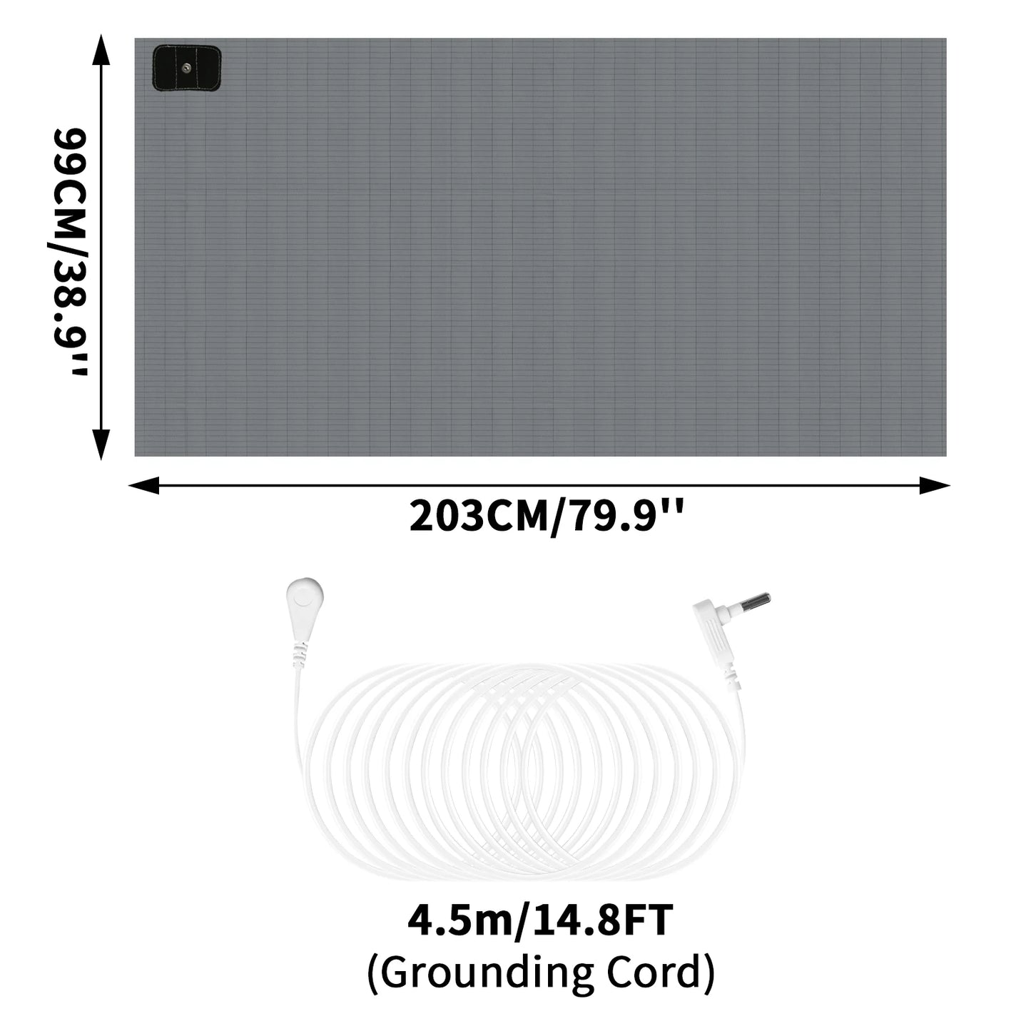 Grounding Bed Sheet Anti-static Grounding Sheet Conductive 95% Cotton and 5% Soft Silver Fiber Flat Sheets Sleep Bed Mat